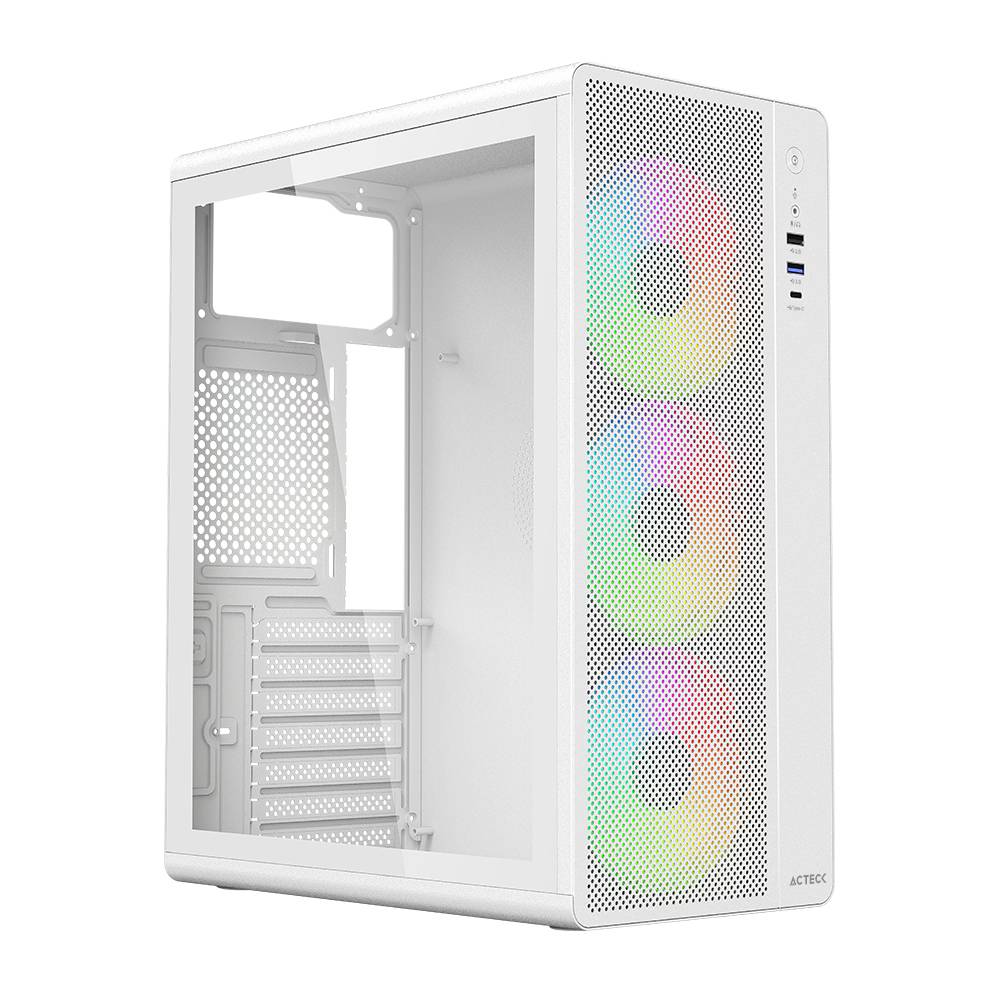 Gabinete Media Torre ESSEN PRO X GM767 ELITE Series - Color Blanco. AC-941716 Gabinete Media Torre ESSEN PRO X GM767 ELITE Series - Color Blanco. AC-941716